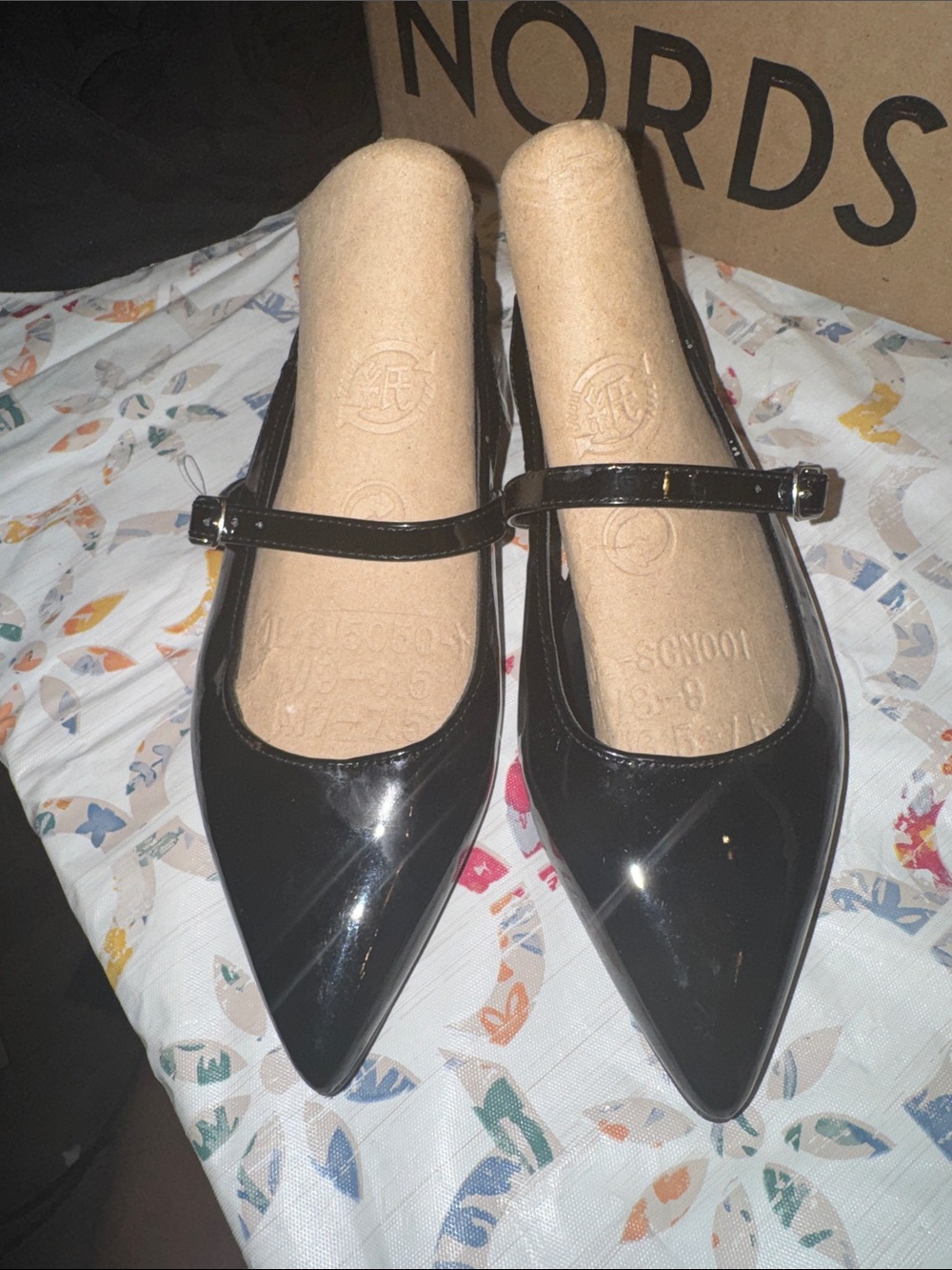 Steve Madden Black Patent Pointed-Toe Mary-Jane Sling-backs NWT